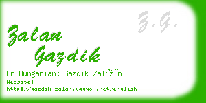 zalan gazdik business card